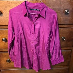 Lauren Ralph Lauren ⚜️ Berry Jam Button Down Shirt